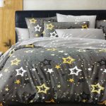 160×200 Gultas veļas komplekts Luna Home ar palagu, 100% kokvilna satīns