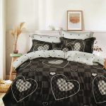 160×200 Gultas veļas komplekts Luna Home ar palagu, 100% kokvilna satīns