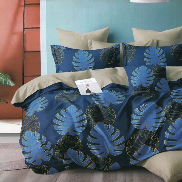 200×220 Gultas veļas komplekts Luna Home ar palagu, 100% kokvilna satīns