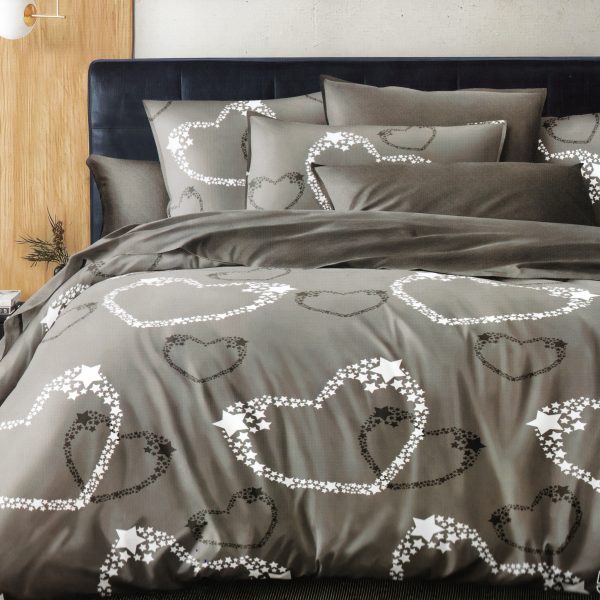 160×200 Gultas veļas komplekts Luna Home ar palagu, 100% kokvilna satīns
