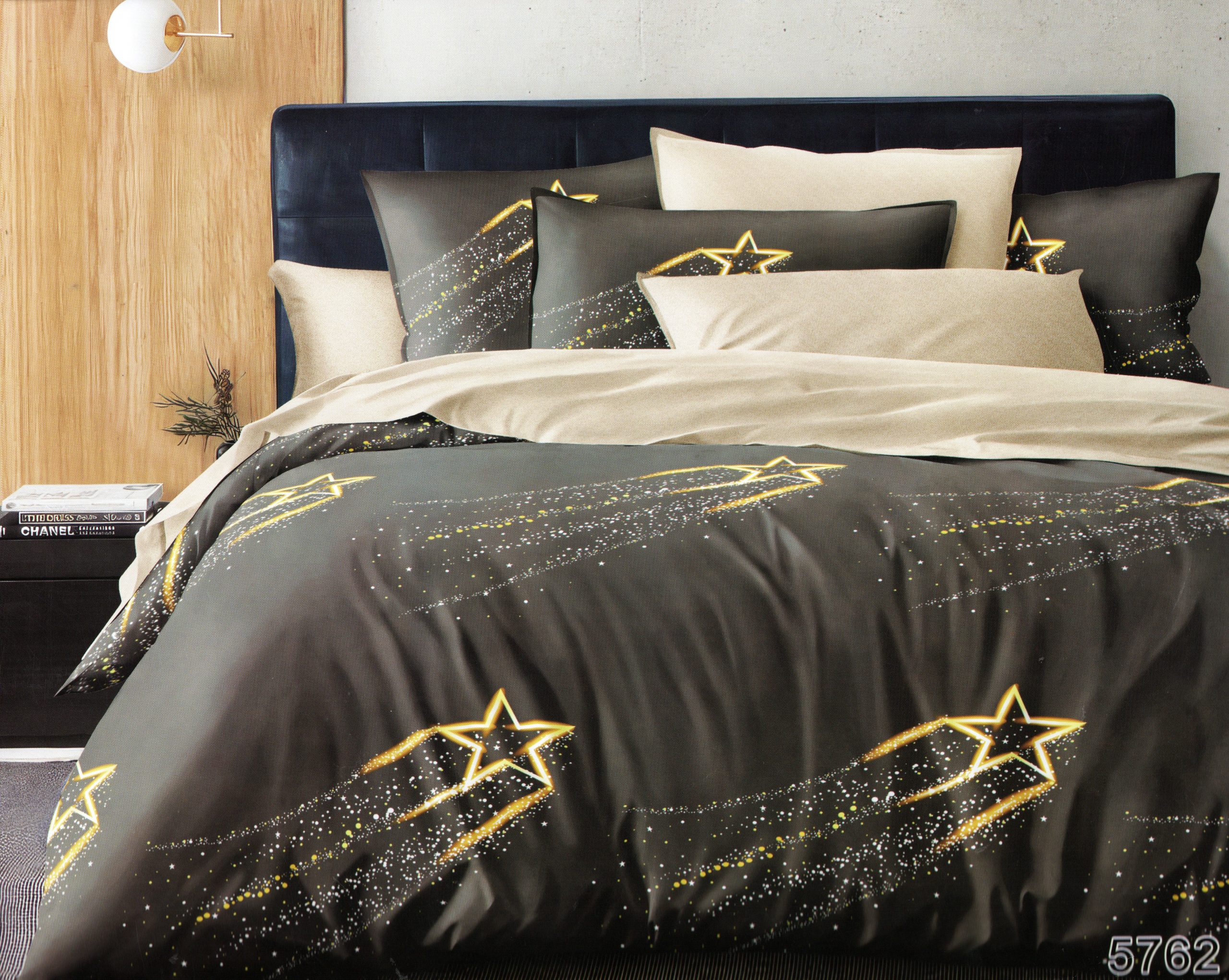 598 160×200 Gultas veļas komplekts Luna Home ar palagu, 100% kokvilna satīns - Image 1