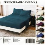 120×200 Palags ar gumiju Sweet Home /100% kokvilna satīns (Tumši tirkīza)