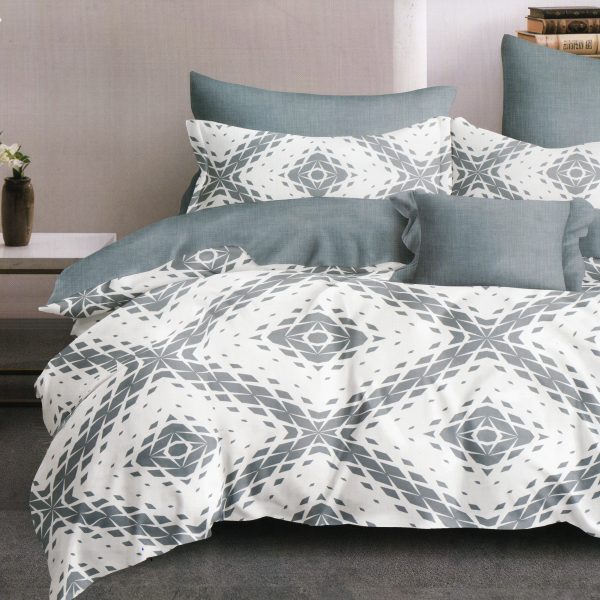 200x220 Gultas veļas komplekts Milano Zone ar palagu - 100% kokvilna satīns