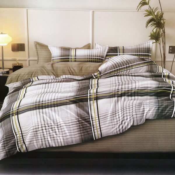200x220 Gultas veļas komplekts Milano Zone ar palagu - 100% kokvilna satīns