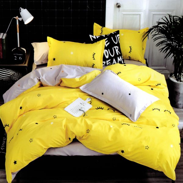 200×220 Gultas veļas komplekts Luna Home ar palagu, 100% kokvilna satīns