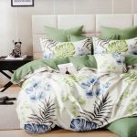 200×220 Gultas veļas komplekts Luna Home ar palagu, 100% kokvilna satīns