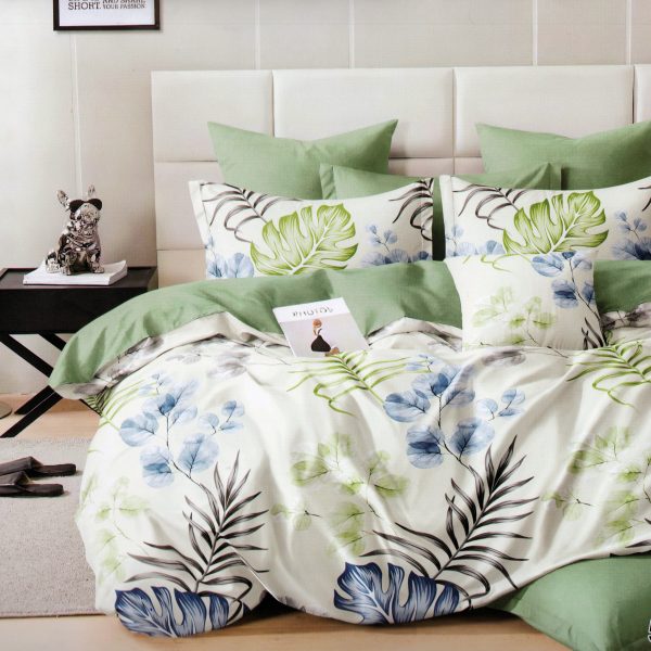 200×220 Gultas veļas komplekts Luna Home ar palagu, 100% kokvilna satīns