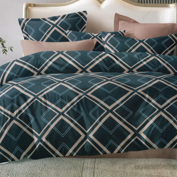 200x220 Gultas veļas komplekts Milano Zone ar palagu - 100% kokvilna satīns