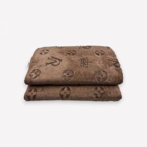 Luks klases liela izmēra vannas dvielis Louis Vuitton 70×140 cm (brūns) - Image 2