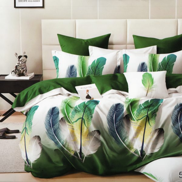 200×220 Gultas veļas komplekts Luna Home ar palagu, 100% kokvilna satīns