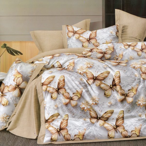 200x220 Gultas veļas komplekts Milano Zone ar palagu - 100% kokvilna satīns