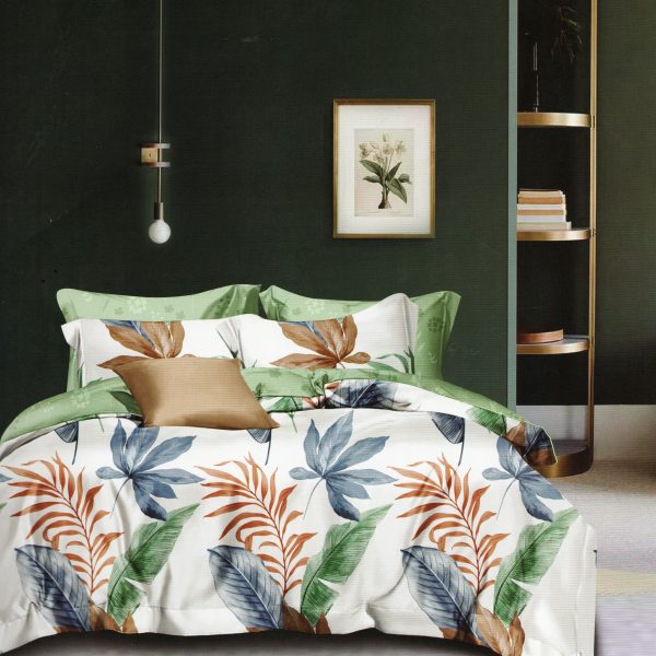 200×220 Gultas veļas komplekts Luna Home ar palagu, 100% kokvilna satīns