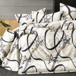 200×200 Gultas veļas komplekts Milano Zone ar palagu – 100% kokvilna satīns