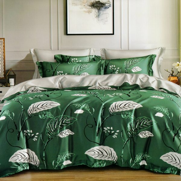 200×220 Gultas veļas komplekts Luna Home ar palagu, 100% kokvilna satīns