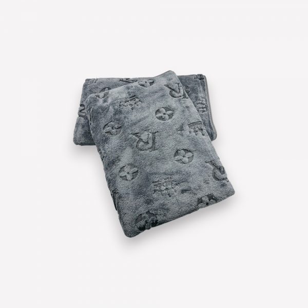 Luks klases liela izmēra vannas dvielis Louis Vuitton 70×140 cm (pelēks)