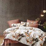 200×220 Gultas veļas komplekts Luna Home ar palagu, 100% kokvilna satīns