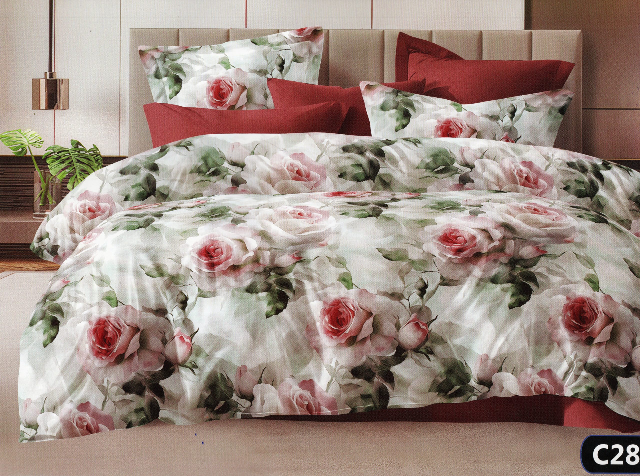 183 200×200 Gultas veļas komplekts Milano Zone ar palagu – 100% kokvilna satīns - Image 1