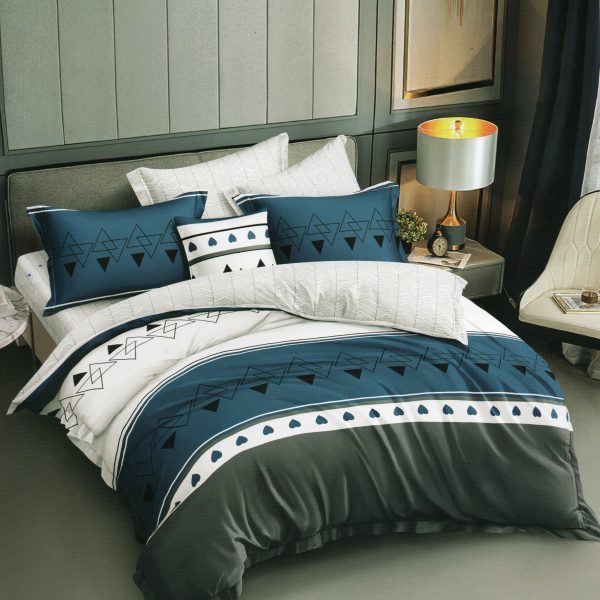 200×220 Gultas veļas komplekts Luna Home ar palagu, 100% kokvilna satīns
