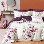 200×220 Gultas veļas komplekts Luna Home ar palagu, 100% kokvilna satīns