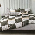 200×200 Gultas veļas komplekts Milano Zone ar palagu – 100% kokvilna satīns