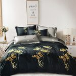 200×220 Gultas veļas komplekts Luna Home ar palagu, 100% kokvilna satīns
