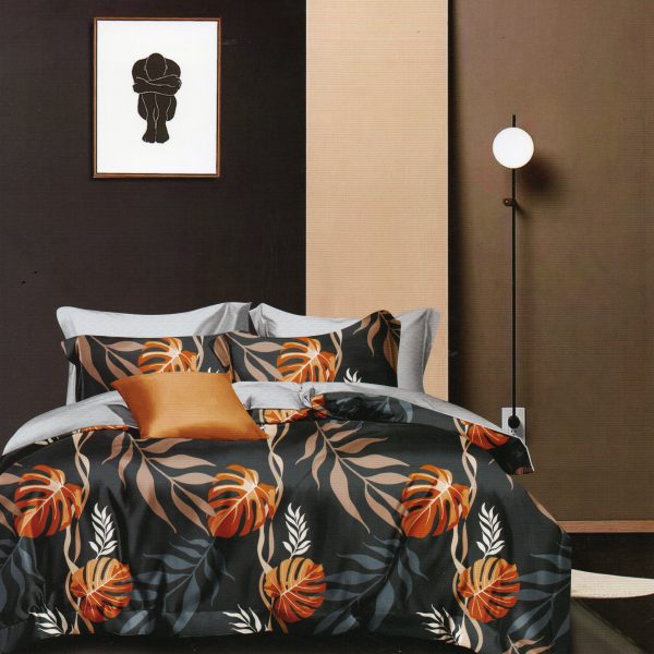 200×220 Gultas veļas komplekts Luna Home ar palagu, 100% kokvilna satīns