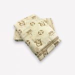 Luks klases liela izmēra vannas dvielis Louis Vuitton 70×140 cm (bēšs)