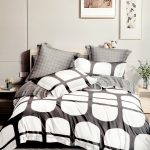 200×220 Gultas veļas komplekts Luna Home ar palagu, 100% kokvilna satīns