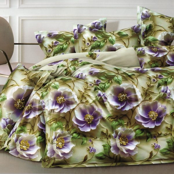 200×200 Gultas veļas komplekts Milano Zone ar palagu – 100% kokvilna satīns