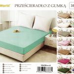 160×200 Palags ar gumiju Cotton World – 100% kokvilna satīns (Tirkīza)