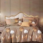 160×200 Gultas veļas komplekts Luna Home ar palagu, 100% kokvilna satīns