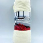 100×200 Palags ar gumiju Jersey - 100% kokvilna (Gaišais krēms)