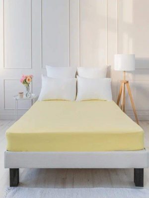180×200 Premium kokvilnas palags ar gumiju Adorn Home (dzeltens), Turcija