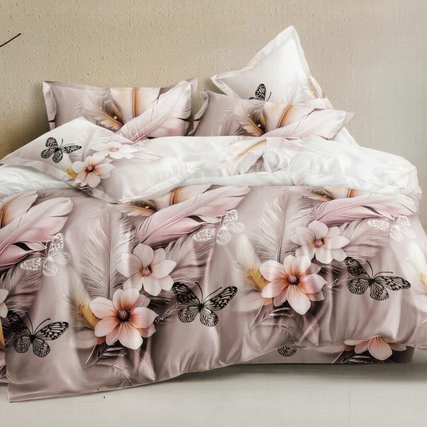 140×200 Gultas veļas komplekts Milano Zone ar palagu – 100% kokvilna satīns
