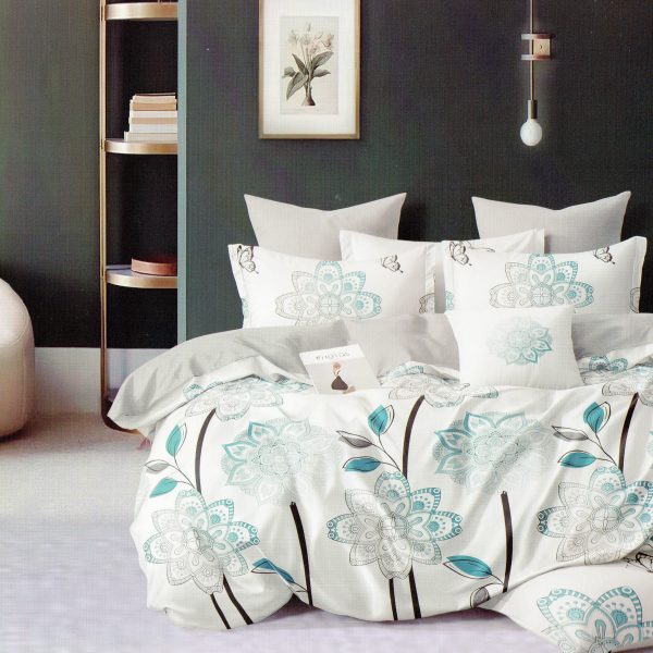 200×220 Gultas veļas komplekts Luna Home ar palagu, 100% kokvilna satīns