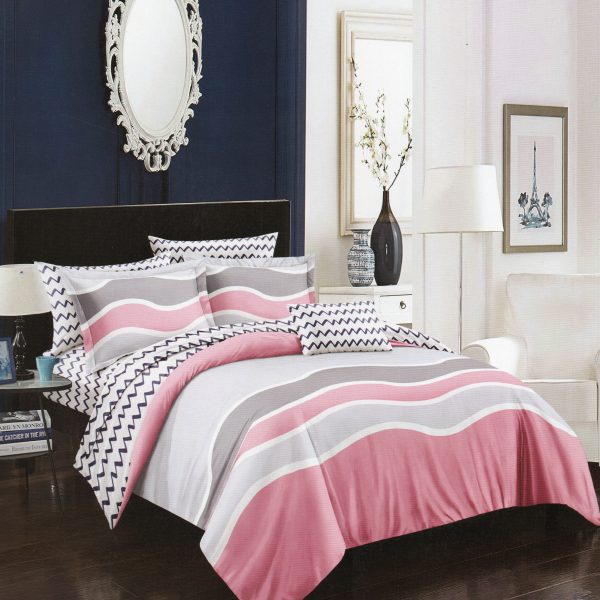 200×220 Gultas veļas komplekts Luna Home ar palagu, 100% kokvilna satīns