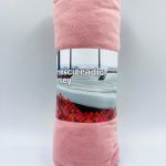 100×200 Palags ar gumiju Jersey - 100% kokvilna (Rozs)