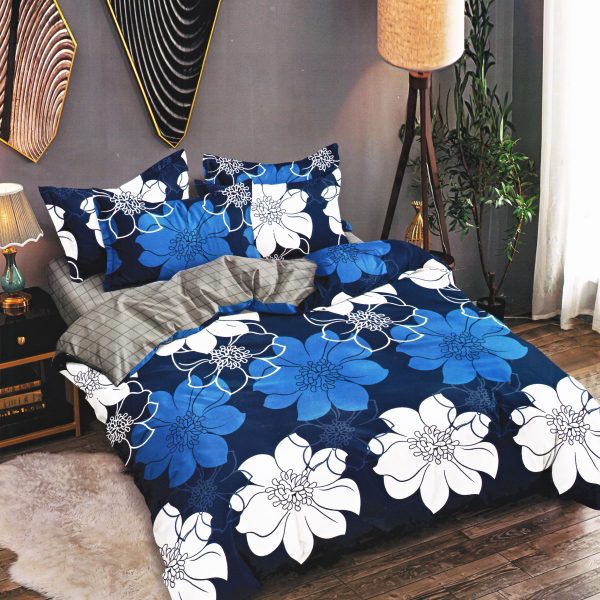 200×220 Gultas veļas komplekts Luna Home ar palagu, 100% kokvilna satīns