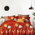160×200 Gultas veļas komplekts Luna Home ar palagu, 100% kokvilna satīns