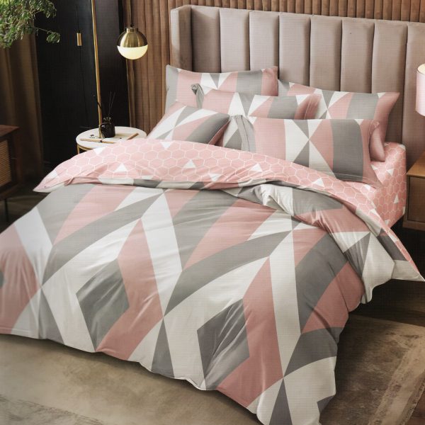 200×220 Gultas veļas komplekts Luna Home ar palagu, 100% kokvilna satīns