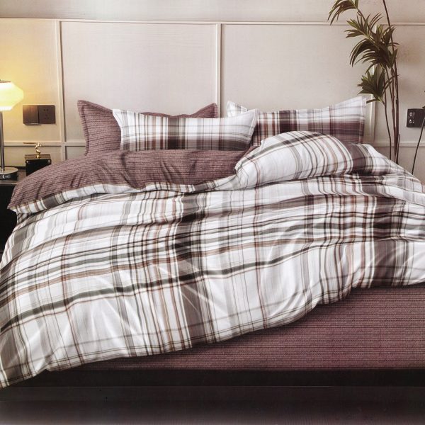 200x220 Gultas veļas komplekts Milano Zone ar palagu - 100% kokvilna satīns