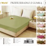 120×200 Palags ar gumiju Cotton World – 100% kokvilna satīns (Gaiši zaļš-salātu)