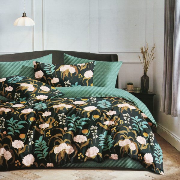 160×200 Gultas veļas komplekts Luna Home ar palagu, 100% kokvilna satīns