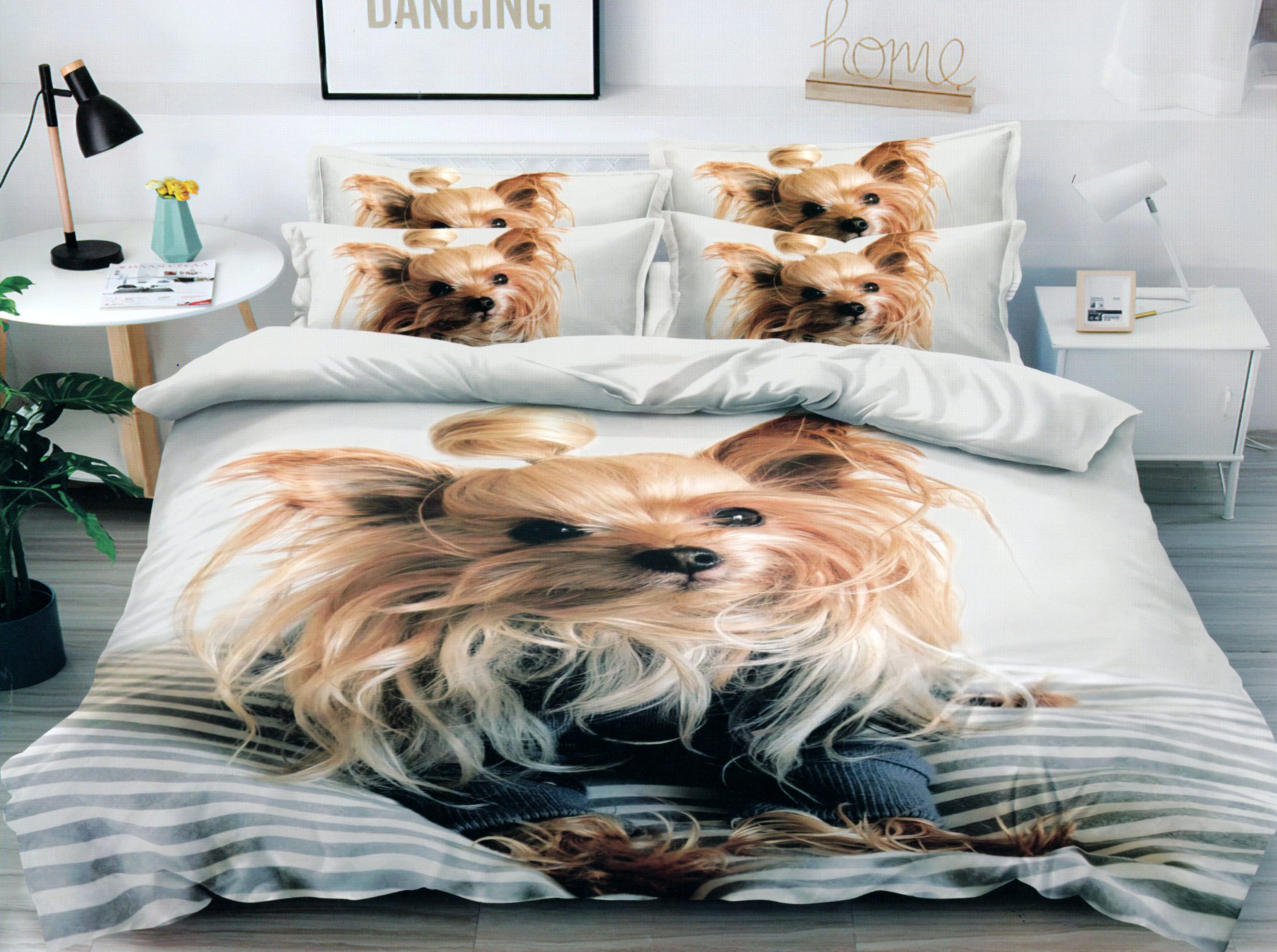 1677 Gultas veļa 140×200 cm Milano Zone – 100% kokvilna satīns, 3 daļas - Image 1
