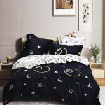 200×220 Gultas veļas komplekts Luna Home ar palagu, 100% kokvilna satīns