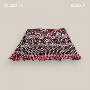 Dekoratīvs kokvilnas pārklājs 220×250 cm  ar bārkstīm – aveņu - Image 3