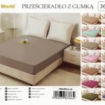 160×200 Palags ar gumiju Cotton World – 100% kokvilna satīns (Pelēks)