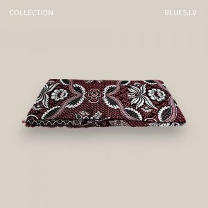 Dekoratīvs kokvilnas pārklājs 220×250 cm  ar bārkstīm – bordo - Image 2