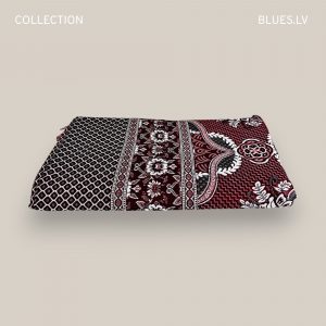 Dekoratīvs kokvilnas pārklājs 220×250 cm  ar bārkstīm – bordo - Image 3