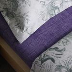 Palags bez gumijas Milano 220×230 cm - 100% kokvilna satīns (violets)